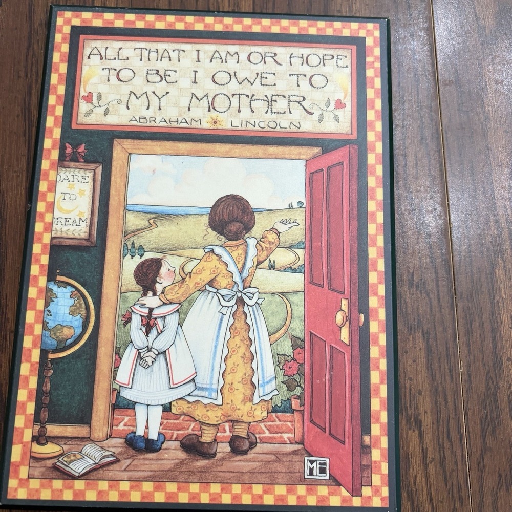 Vintage 2001 Mary Engelbreit Colorplak Wall Plaque